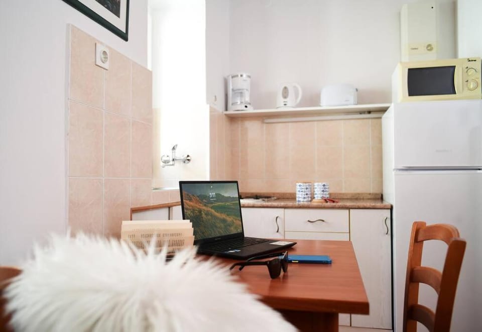 Kitchen or kitchenette, Dining area, hair dresser, minibar