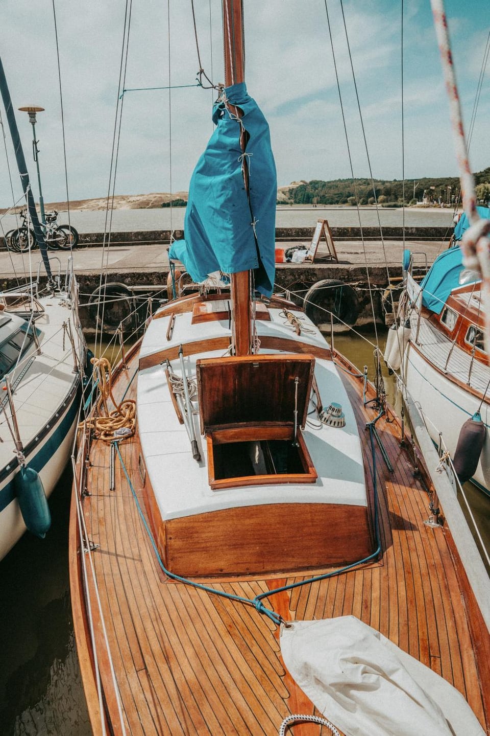 Vayu Docked boat in Klaipėda County, Lithuania