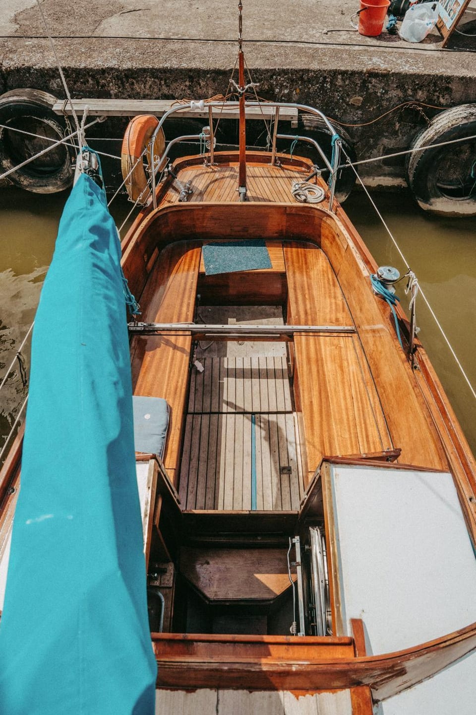 Vayu Docked boat in Klaipėda County, Lithuania