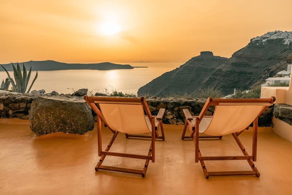 Natural landscape, Seating area, Sea view, Sunset