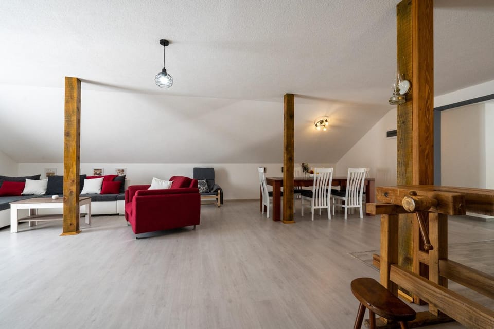 Living room, Seating area, Dining area
