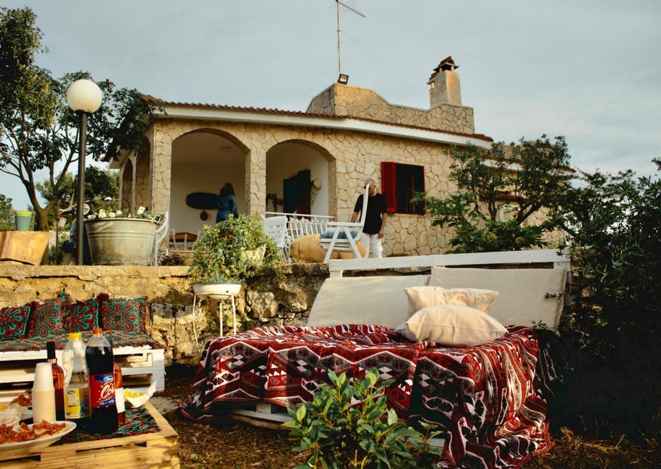 Property building, Patio, Day, Children play ground, Garden, Garden, View (from property/room), Balcony/Terrace, Seating area, Garden view
