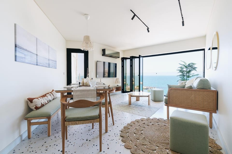 Living room, Seating area, Dining area, Sea view