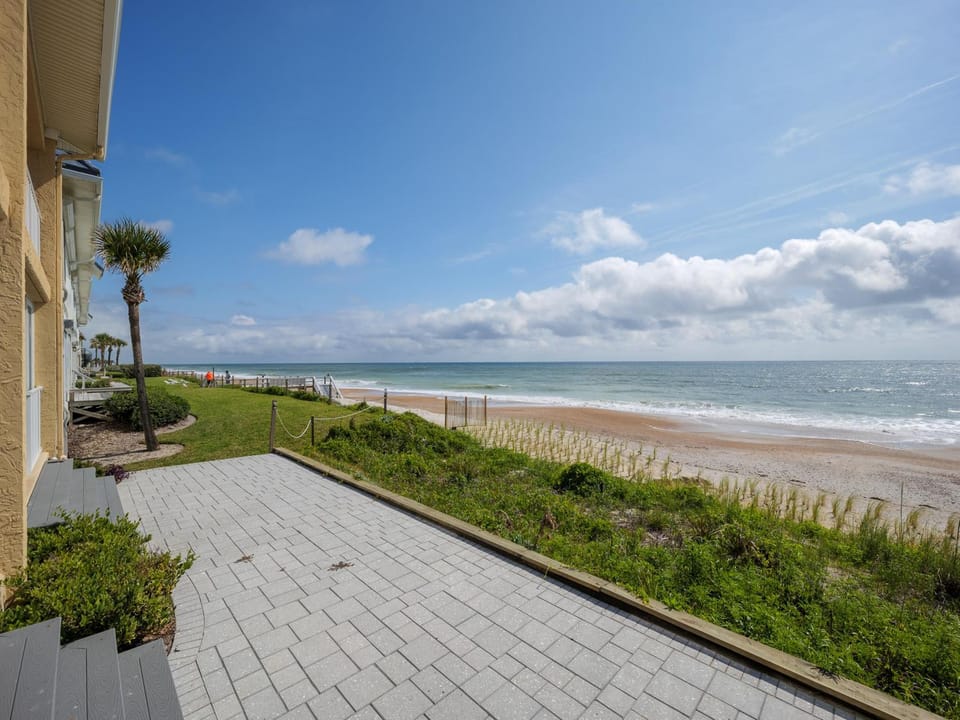 Property building, Patio, Garden, Beach, Sea view
