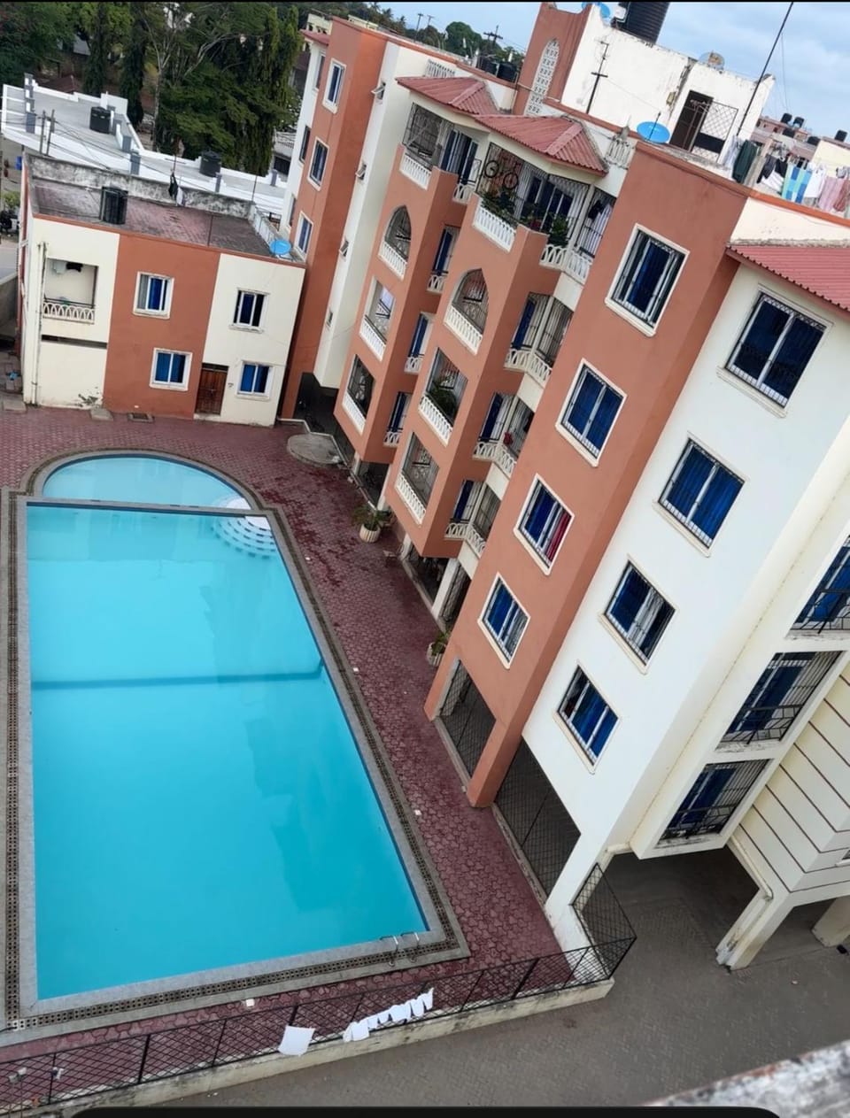 Property building, Pool view, Swimming pool