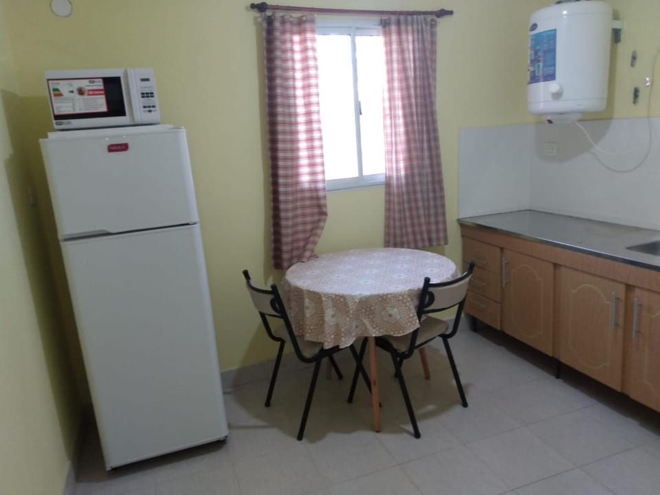 Kitchen or kitchenette, microwave, oven