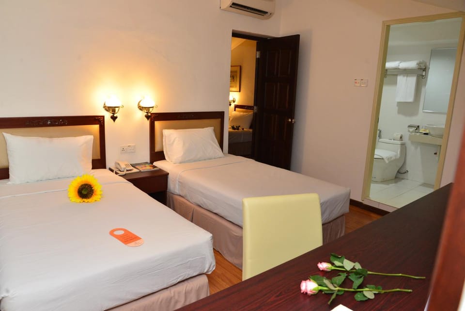 Toilet, Bed, Bathroom, Photo of the whole room, Bedroom, towels, air conditioner