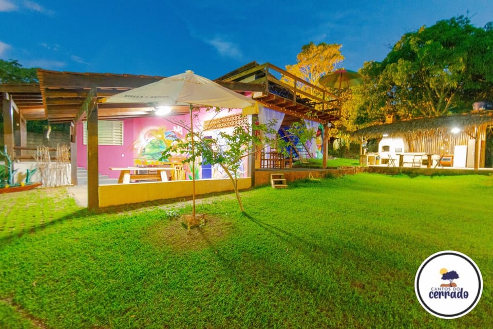 Property building, Night, Garden, Balcony/Terrace, Garden view