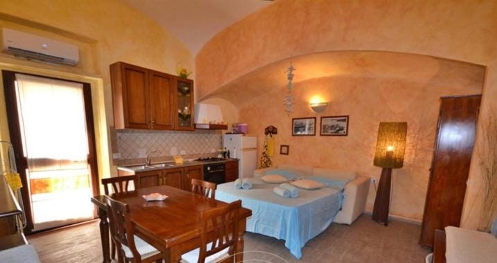 Bed, Kitchen or kitchenette, Living room, Photo of the whole room, Seating area, Dining area, Bedroom, stove, air conditioner