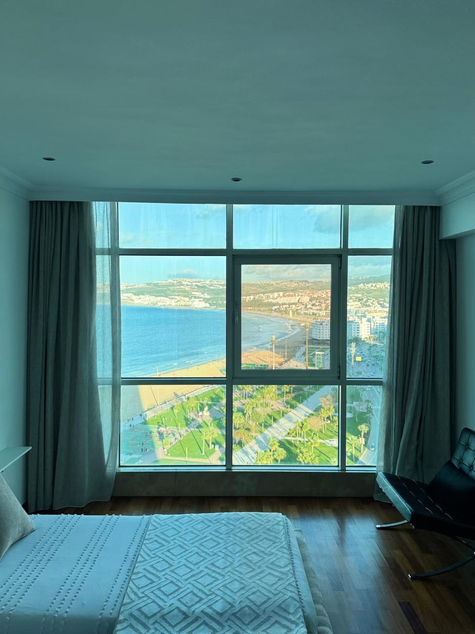 Bed, Bedroom, Sea view