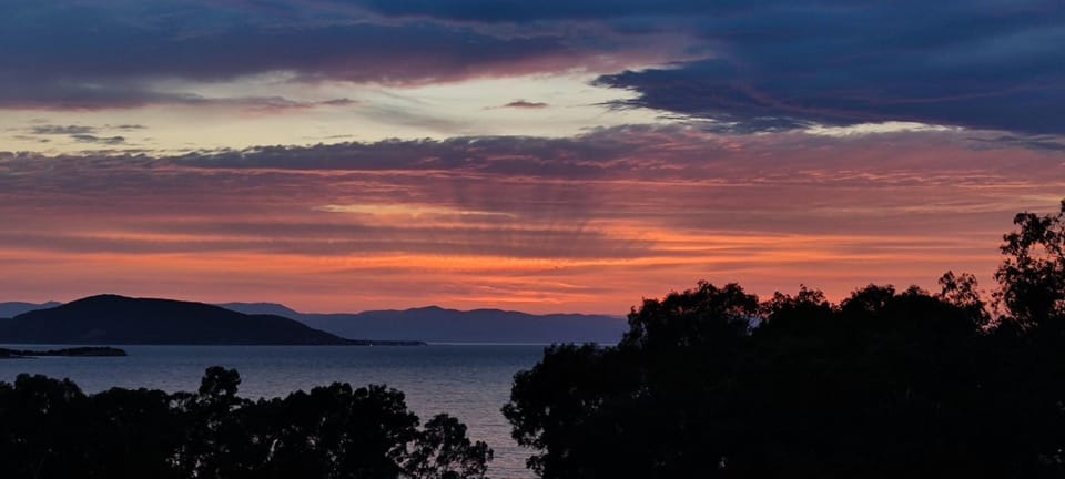 Natural landscape, Sea view, Sunset