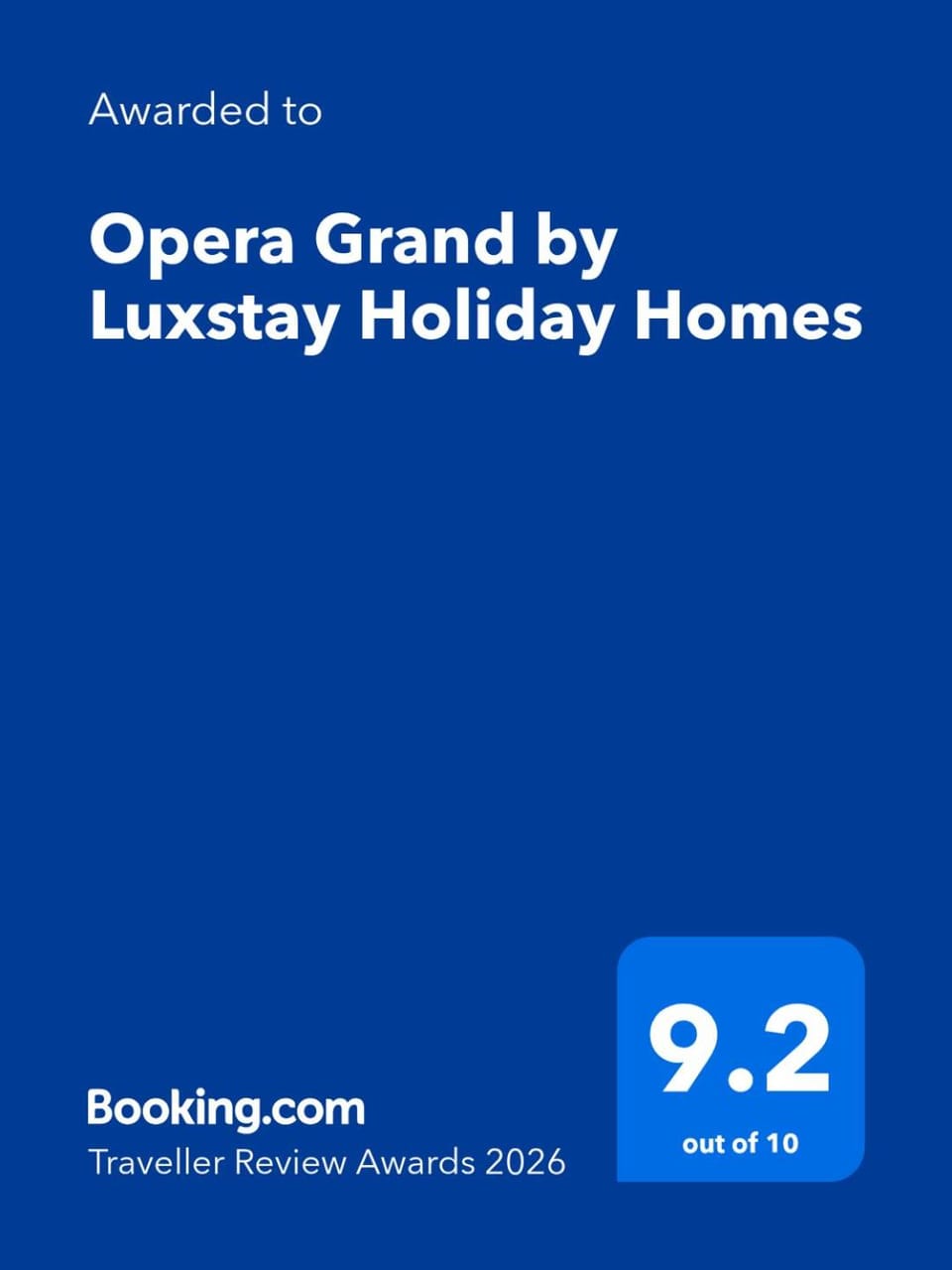 Opera Grand by Luxstay Holiday Homes Apartment in Dubai
