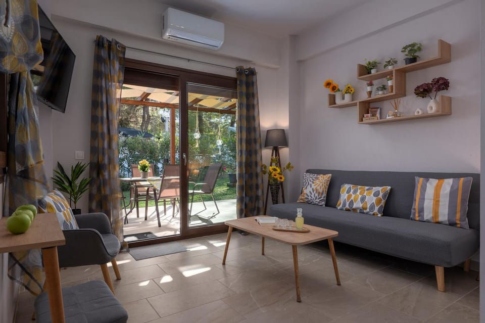 Living room, Seating area, air conditioner