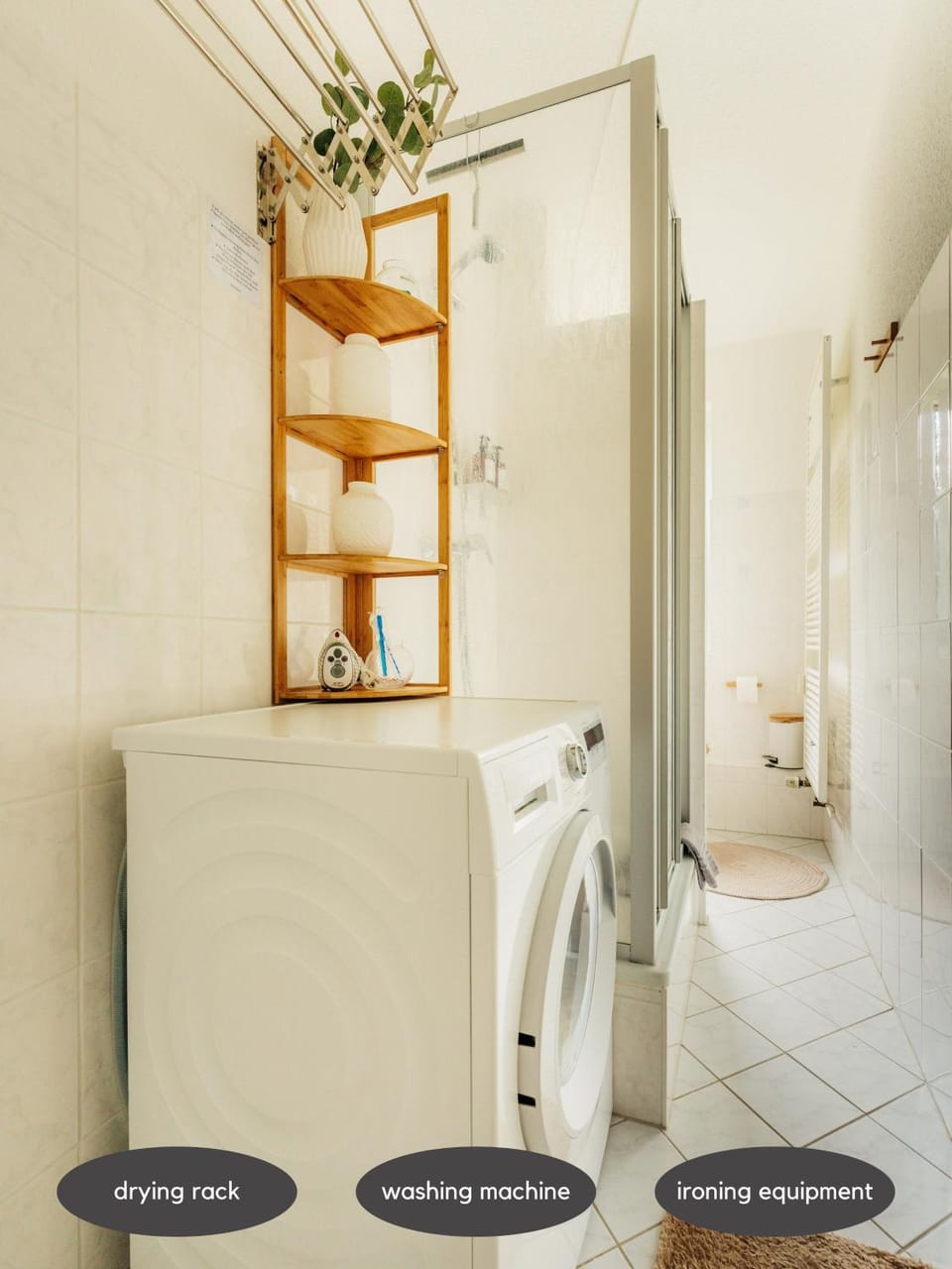 Shower, Toilet, Bathroom, furniture, furniture, washing machine, washing machine