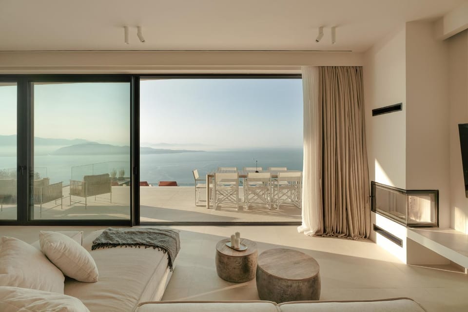 Natural landscape, Living room, Seating area, Mountain view, Sea view