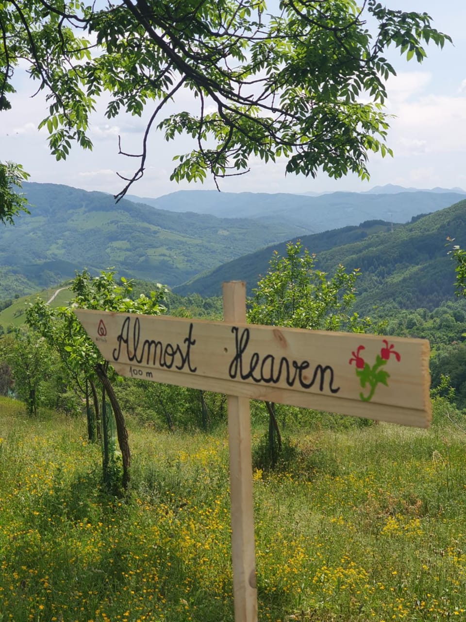 Spring, Day, Property logo or sign, Natural landscape, Mountain view