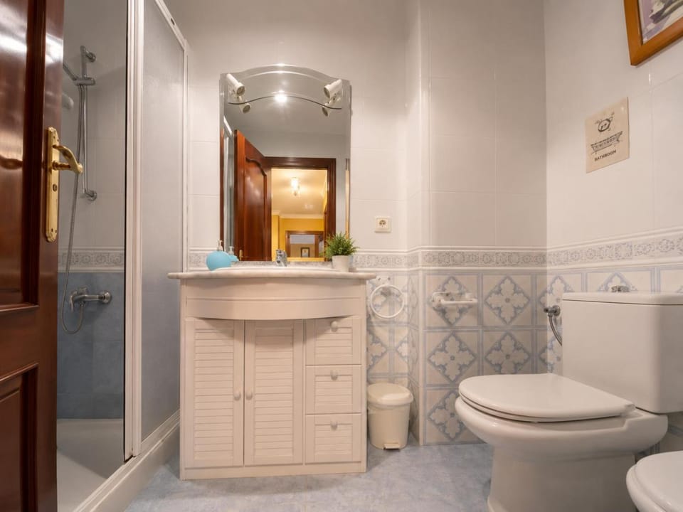 Shower, bidet, towels