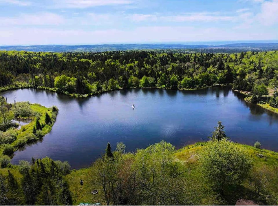 Natural landscape, Canoeing, Lake view