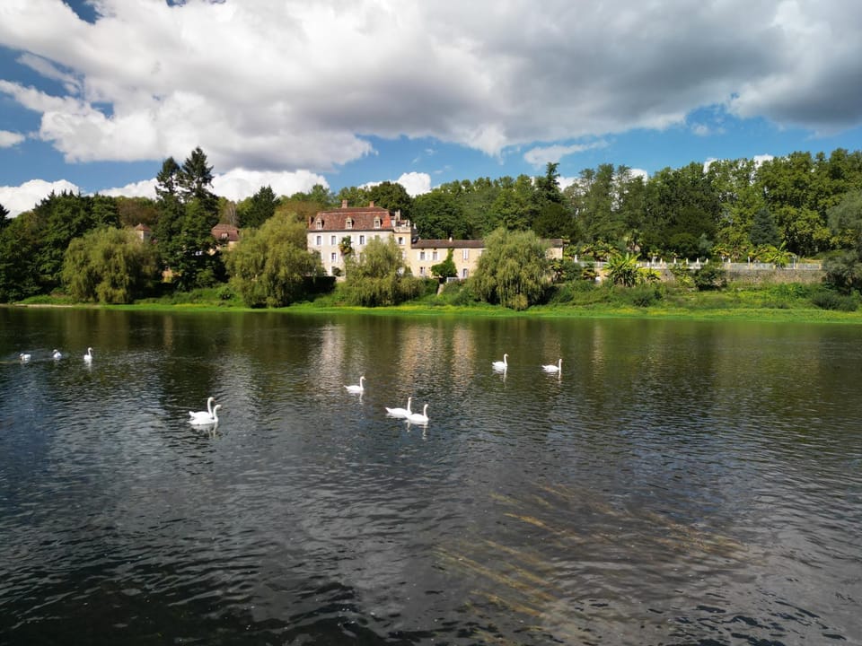 Property building, Natural landscape, River view