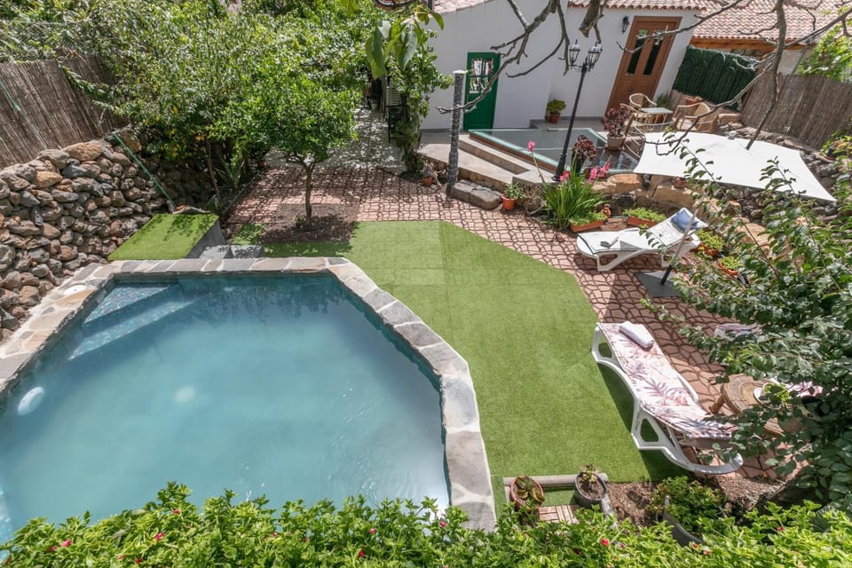 Property building, Living room, Swimming pool