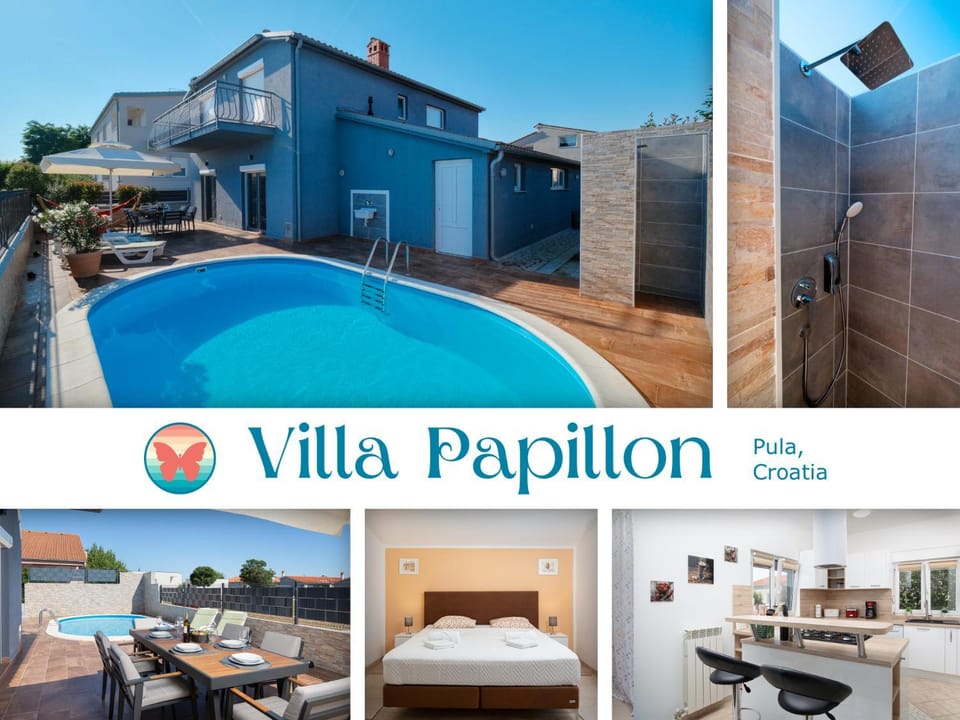 Shower, Property building, Bed, Balcony/Terrace, Seating area, Swimming pool, minibar, sunbed
