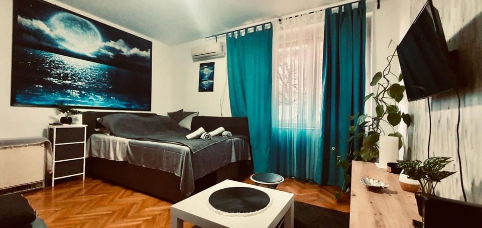 Communal lounge/ TV room, Bed, TV and multimedia, Living room, Photo of the whole room, Seating area, Evening entertainment, Bedroom