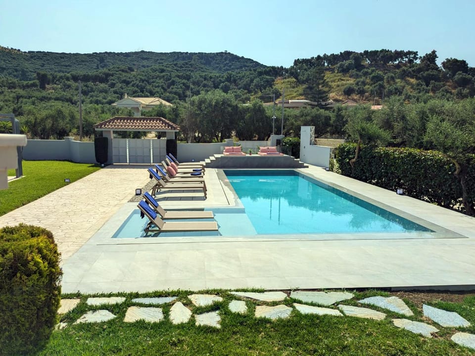 Natural landscape, Garden, Swimming pool