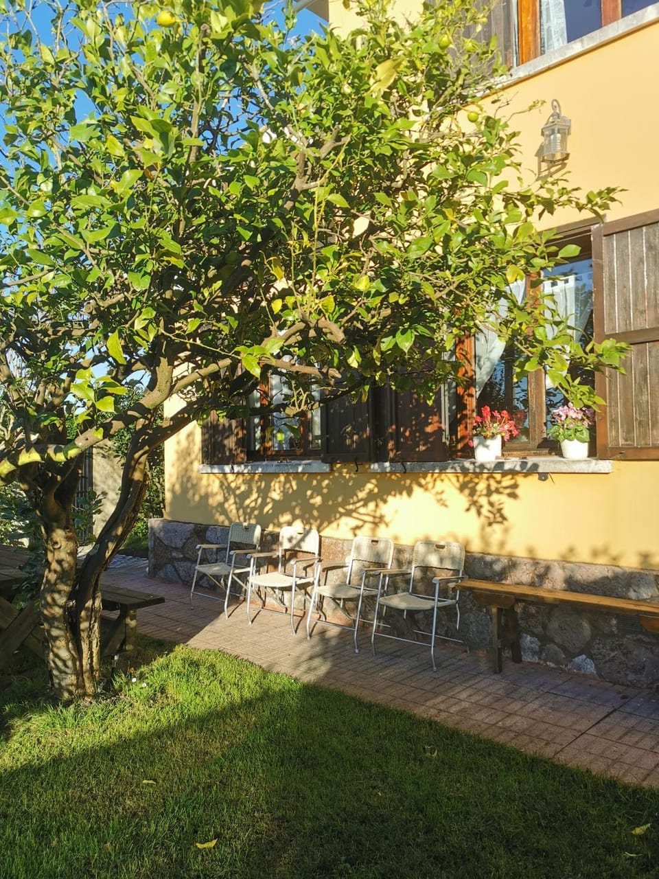 Property building, Patio, Natural landscape, Garden