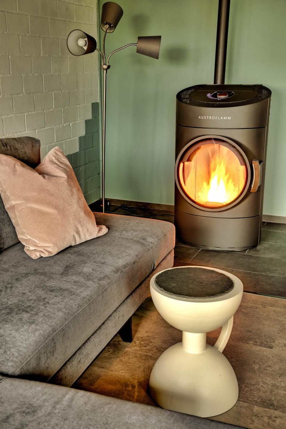 Living room, fireplace