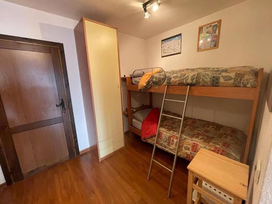 Bed, bunk bed, wardrobe