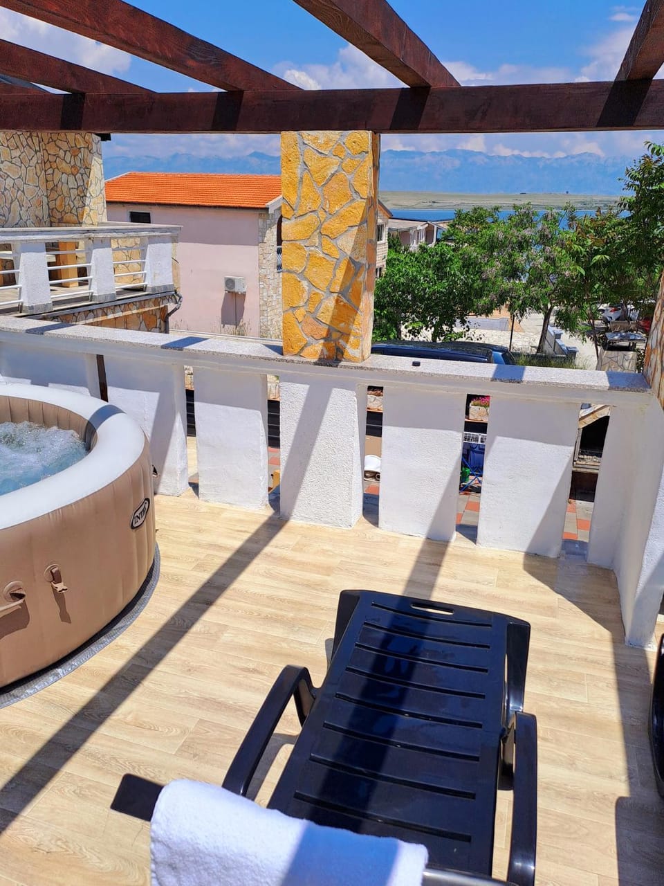 Hot Tub, View (from property/room), Balcony/Terrace, Sea view