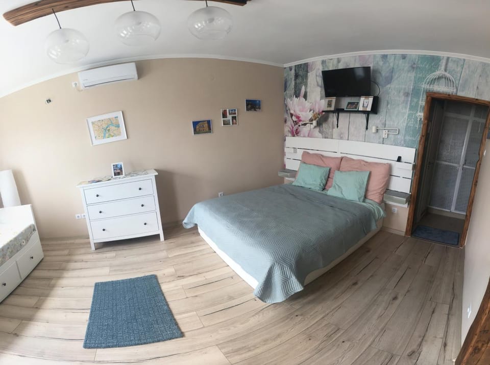 Bed, TV and multimedia, Living room, Photo of the whole room, Bedroom, air conditioner