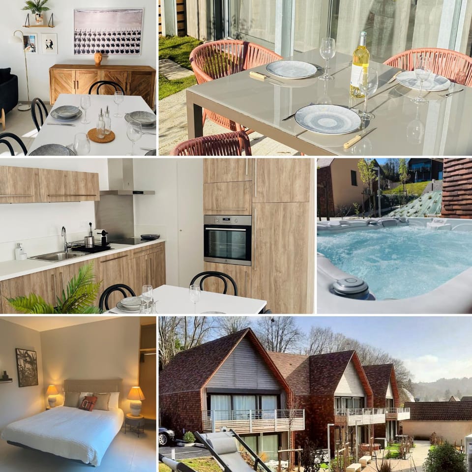 Hot Tub, Balcony/Terrace, Living room, Dining area, Bedroom