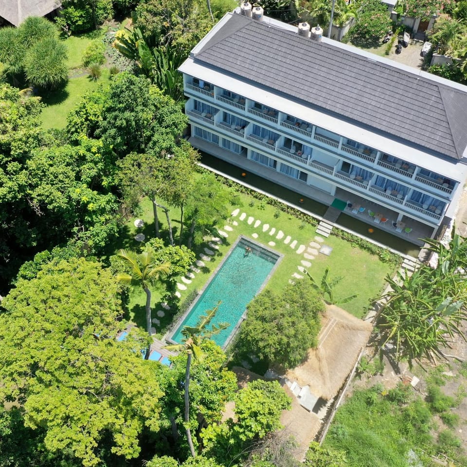 Natural landscape, Garden, Garden view, Pool view, Swimming pool