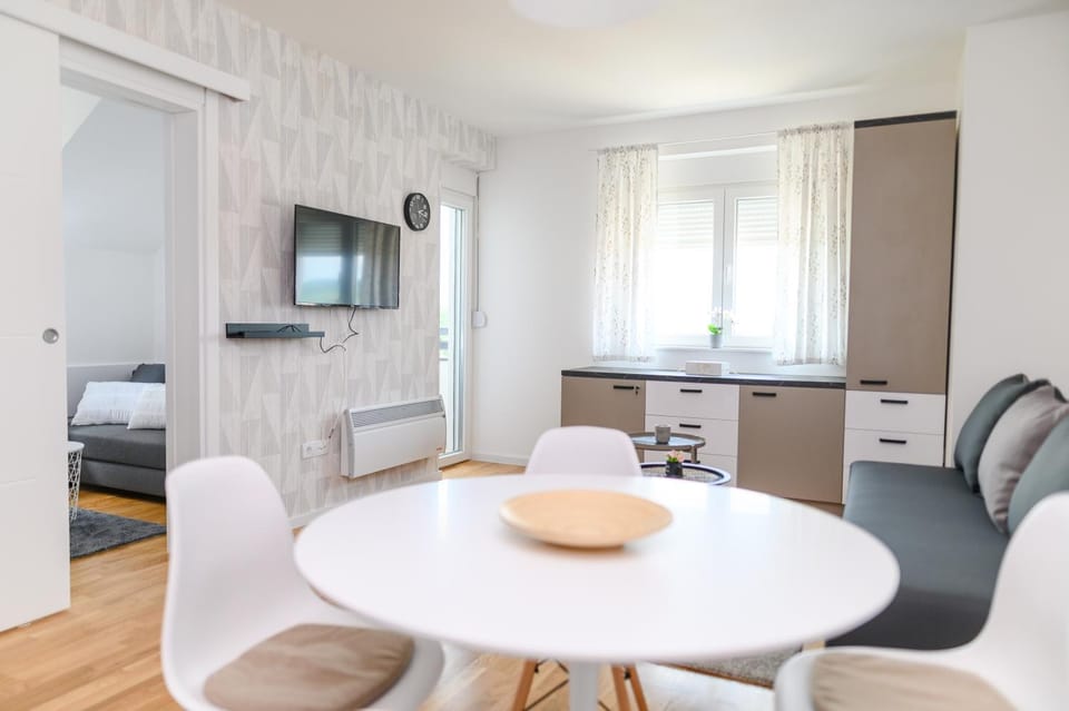 Bed, TV and multimedia, Kitchen or kitchenette, Living room, Photo of the whole room, Seating area, Dining area, Evening entertainment, Bedroom, hair dresser