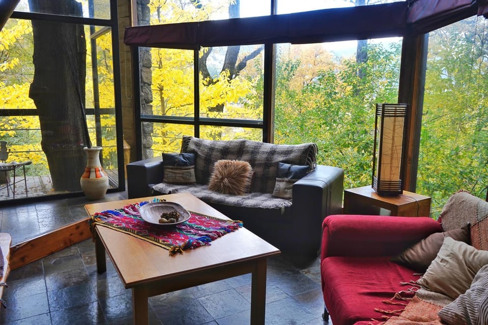Living room, Seating area, Garden view, Lake view