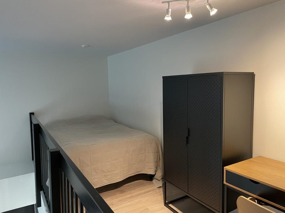 Bed, Photo of the whole room, Bedroom, hair dresser, wardrobe