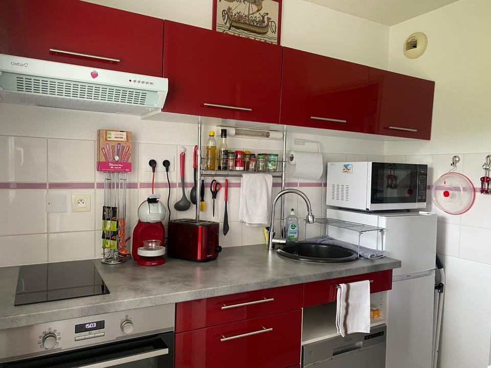 Coffee/tea facilities, Kitchen or kitchenette, dishwasher, oven, stove, toaster