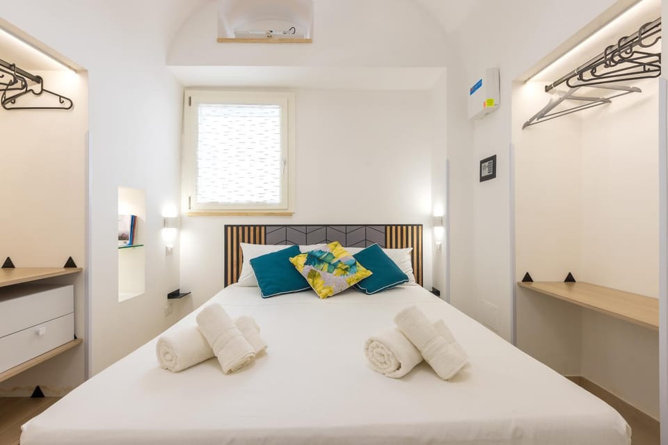 Bed, Photo of the whole room, Bedroom, towels, wardrobe