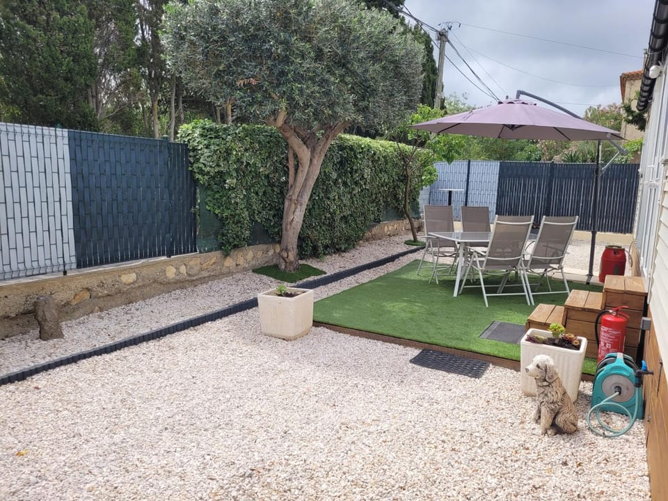 Patio, Spring, Day, Natural landscape, Garden, Garden view, Swimming pool, sunbed