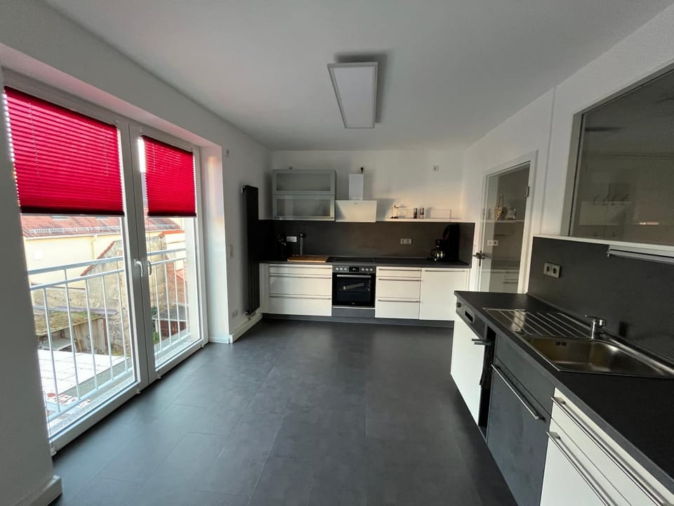 Kitchen or kitchenette, stove, kitchen