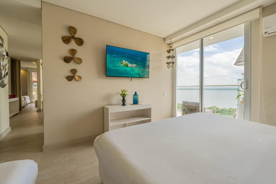 MQ1206 | Lujo, vista y jacuzzi privado 2BD Apartment in La Boquilla