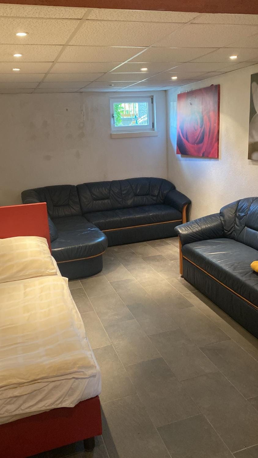 Bed, Living room, Photo of the whole room, Seating area