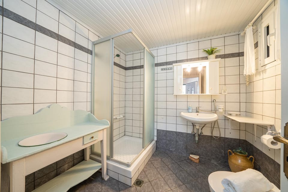 Shower, Toilet, towels