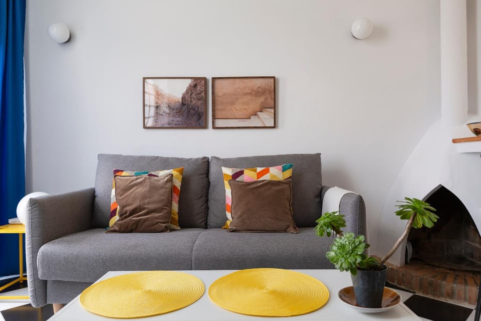 Living room, fireplace