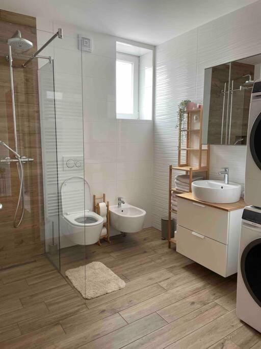 Shower, Toilet, Bathroom, bidet, towels