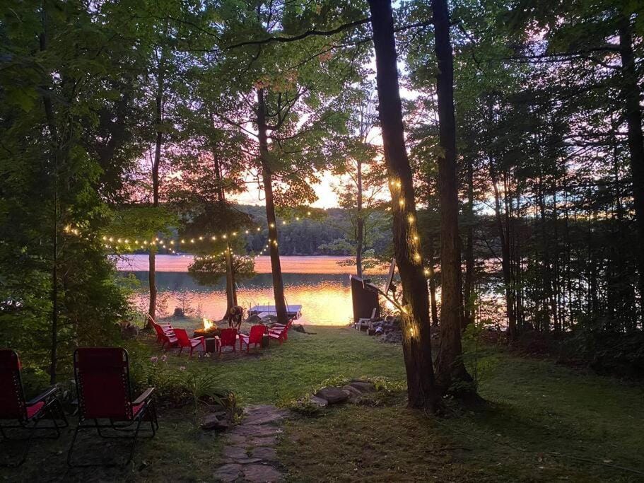 Natural landscape, Lake view, Sunset