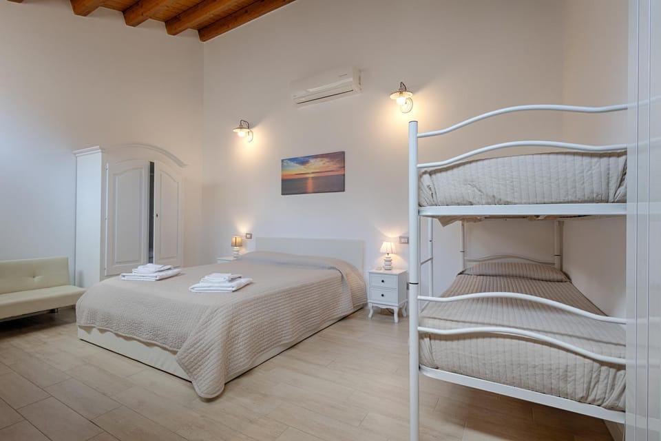 Bed, wardrobe, air conditioner