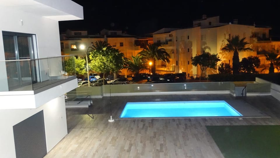 Night, Swimming pool, Swimming pool