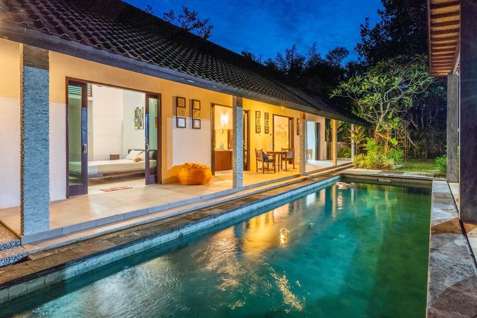 Night, Balcony/Terrace, Swimming pool